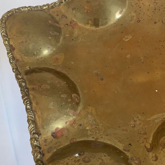 Vintage Mid Century Brass Bubble Tray - Picture 3 of 8